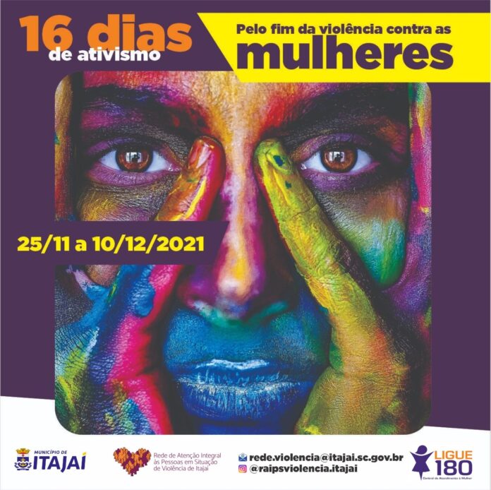 Itajaí promove 16 Dias de Ativismo pelo Fim da Violência Contra as Mulheres
